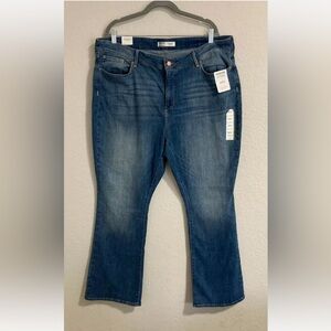 Signature by Levi Strauss Womens Totally Shaping Mid Rise Bootcut Jeans 22 S